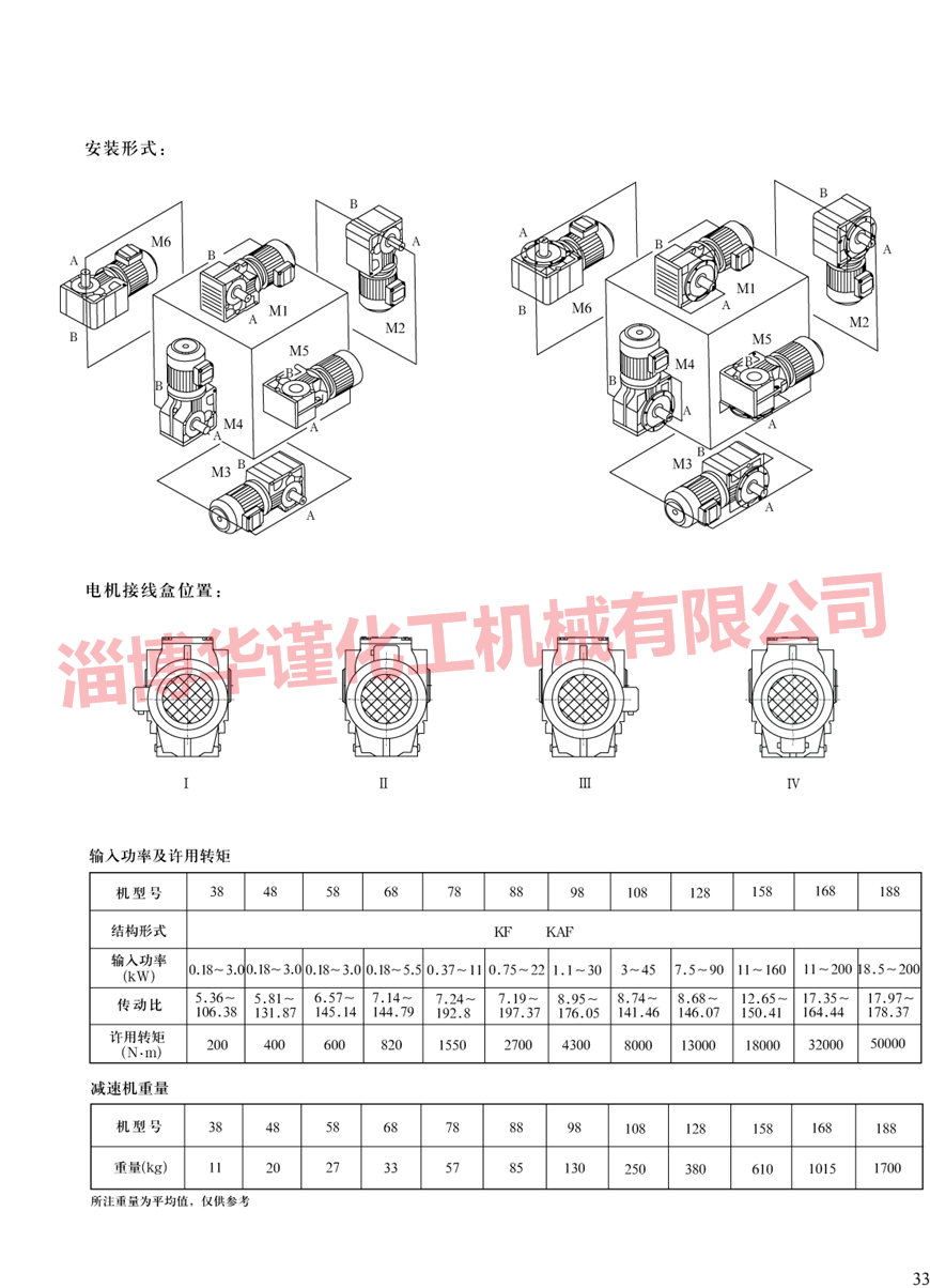 k系列硬齿面减速机样本展示